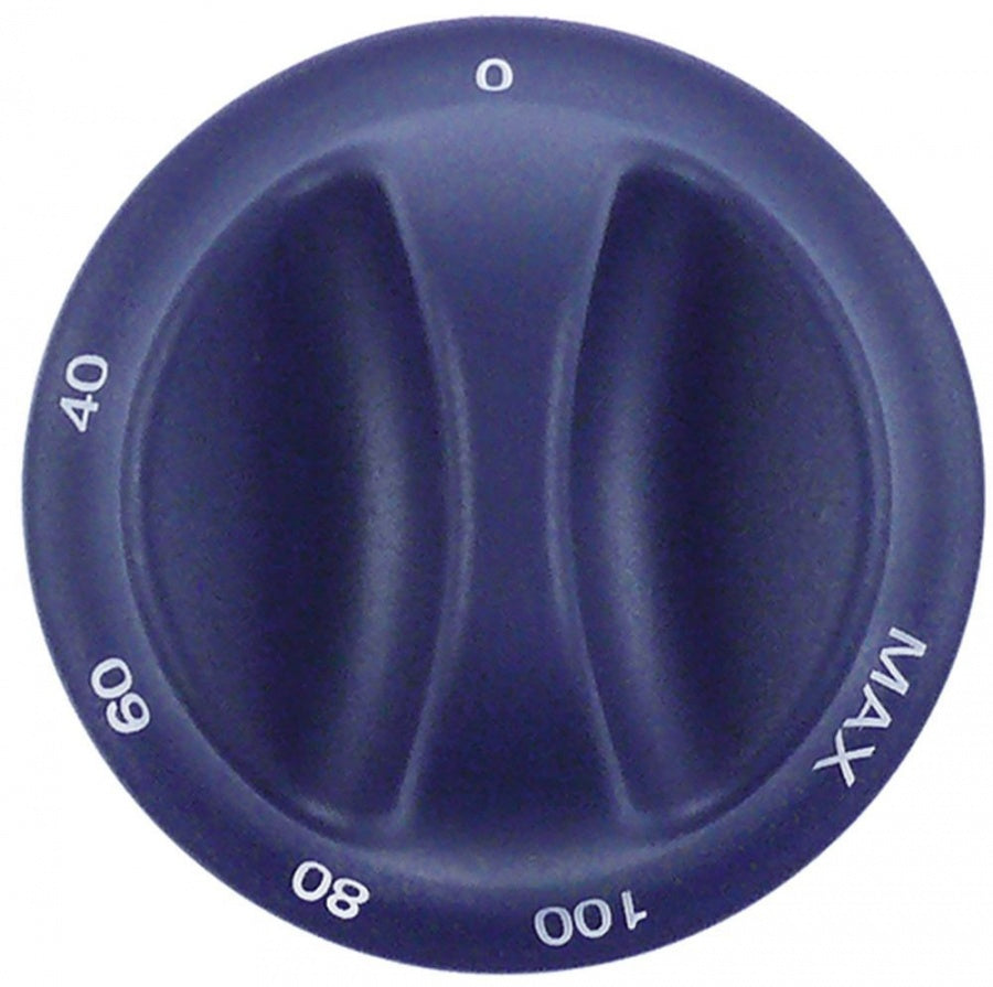  Knob thermostat Min/Max 0-100°C ø 75mm shaft ø 6x4.6mm shaft flat lower blue - 701606