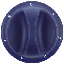 Knob thermostat 1-6 ø 75mm shaft ø 6x4.6mm shaft flat left blue - 701607