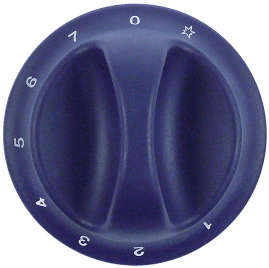 Knob gas thermostat 1-8 ø 75mm shaft ø 10x8mm shaft flat upper blue - 701609
