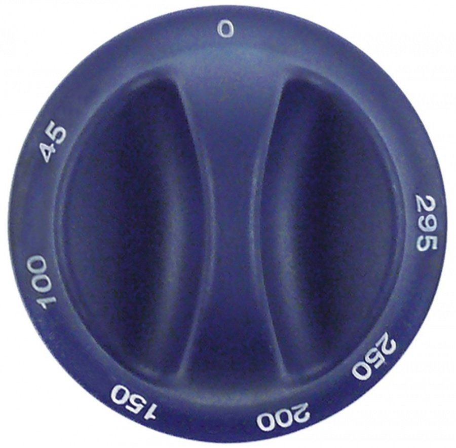  Buton termostat T.max. 295°C 0-295°C ø 75mm ax ø 6x4,6mm aplatizare jos albastru - 701612