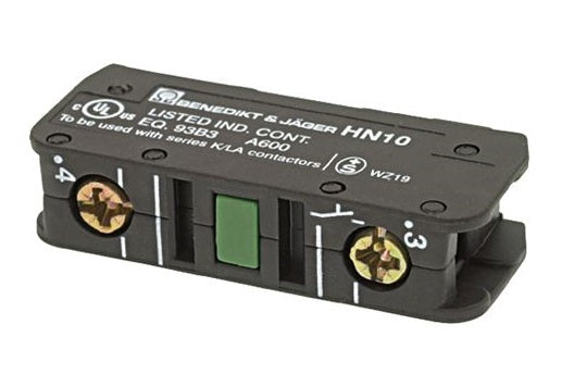 Contact auxiliar BENEDIKT&JAGER HN10, contact 1NO, pentru contactor K2/K3, 0C4704, 0H58194500