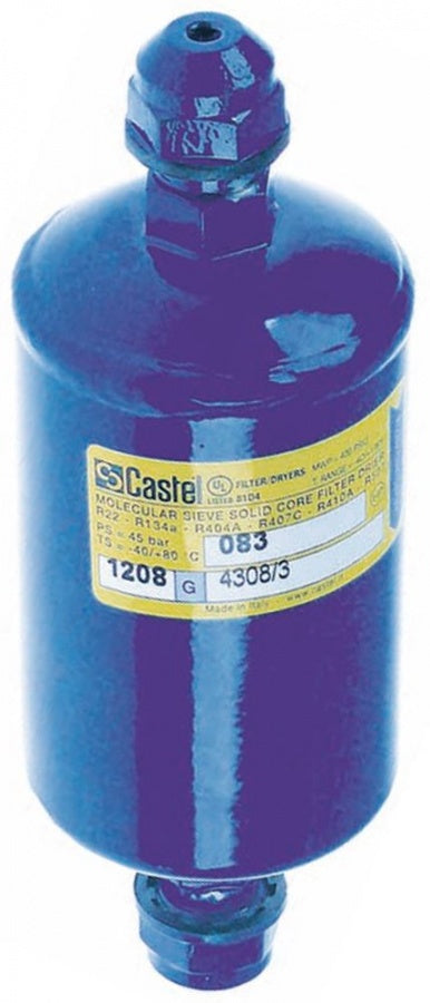 Filtru deshidratator tip 4308/3, racord 5/8" UNF (3/8" SAE), 130 cm³, p.max 45 bar, -40 +80°C, 395 gr. - 750044