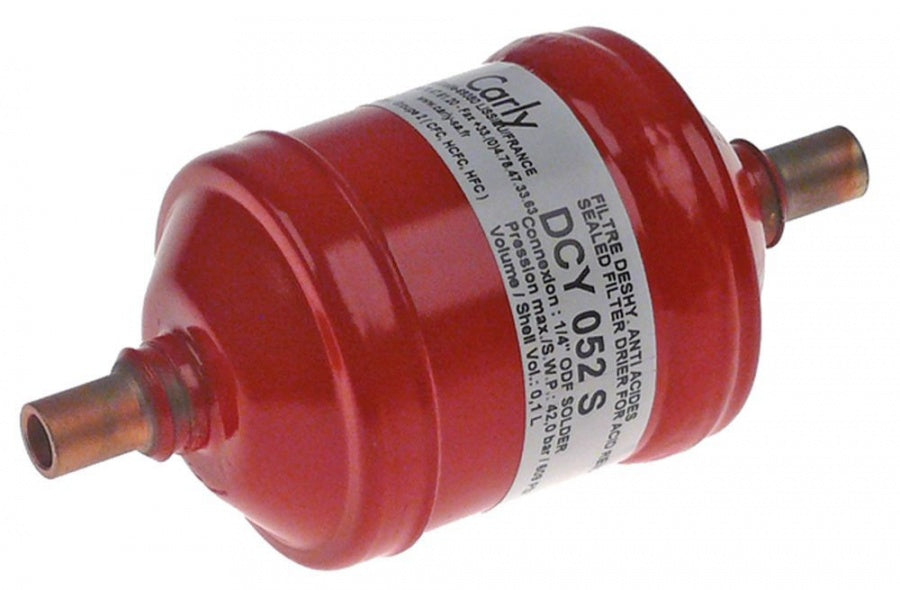 dryer type DCY052S ø 52 mm L 112,5 mm connection 1: 1/4"mm connection 2: 1/4"mm