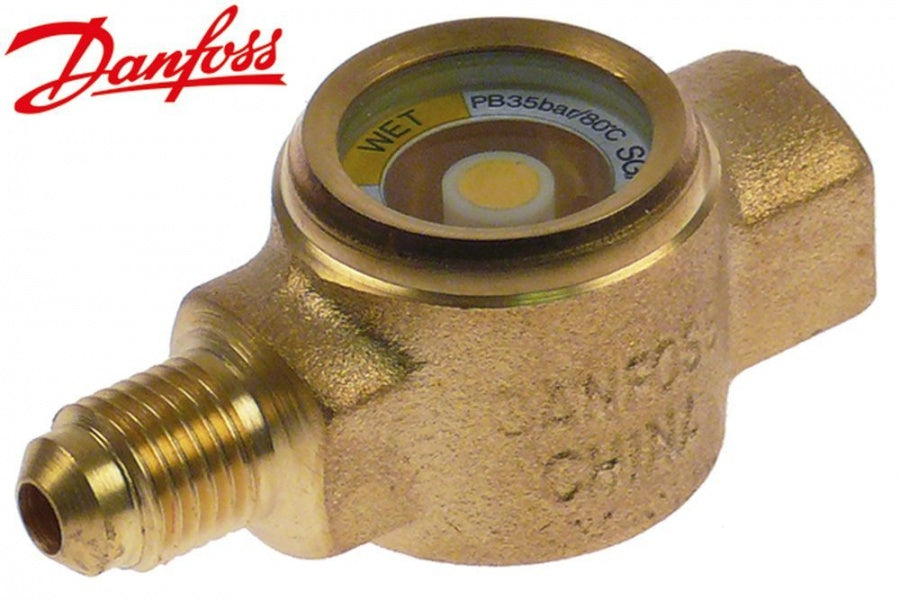 sight glass DANFOSS type SGN 6 with indicator connection 7/16" UNF (1/4" SAE) L 67mm - 750412