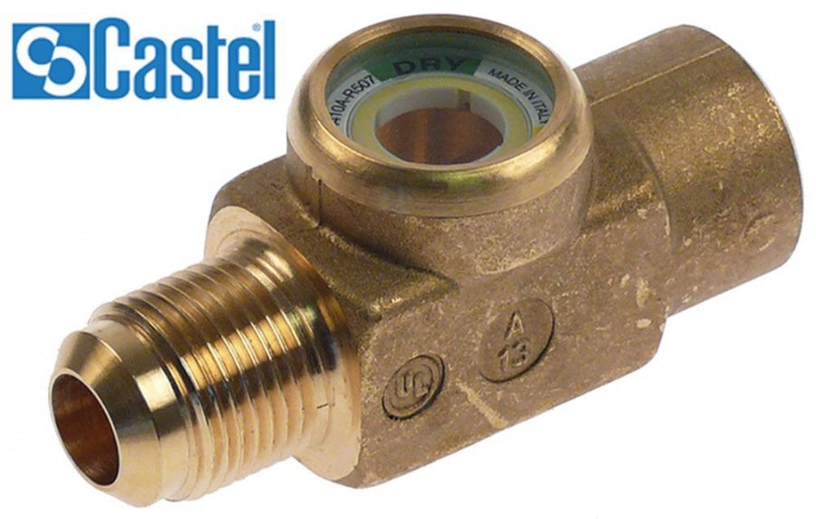 moisture indicator CASTEL type 3950/55 with indicator connection 7/8" UNF (5/8" SAE)