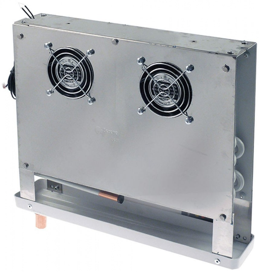Evaporator complet cu 2 ventilatoare si tava de scurgere, L 360 mm, H 295 mm, grosime 70 mm - 750434