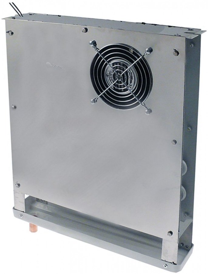 evaporator L 380mm H 425mm thickness 70mm mounting pos. centre 150m³/h - 2,25m/s with 2 fans