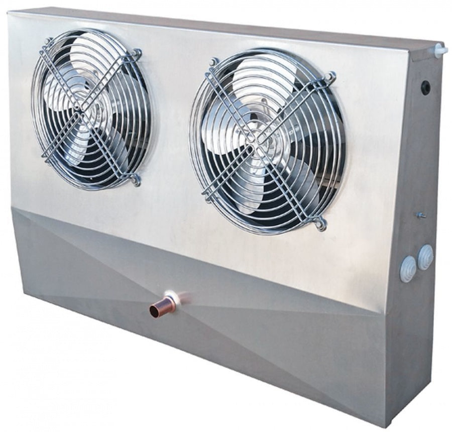 evaporator L 750mm H 460mm thickness 125/80mm 1080W  with heating element  connection 3/8"mm SS