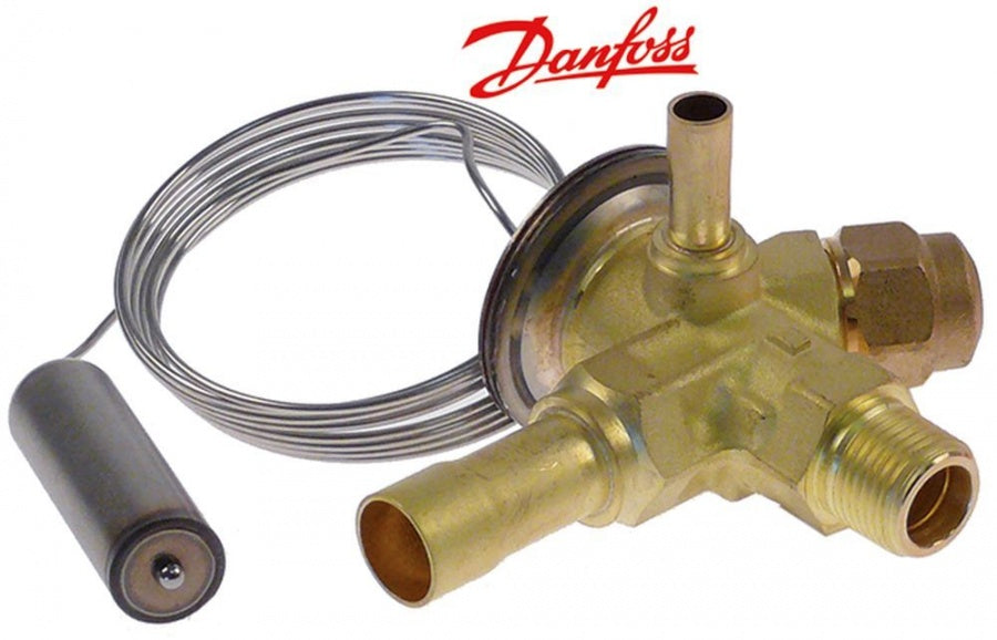 expansion valve DANFOSS type TEN2 coolant R134a angled 90° inlet 3/8"