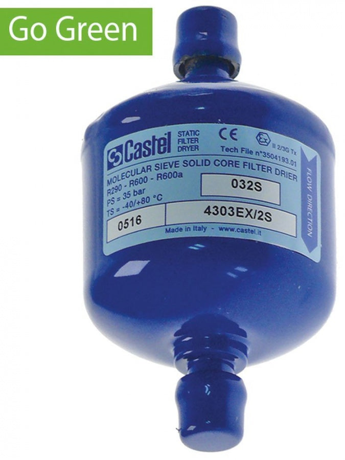dryer type 4303V/2S connection ODS 1/4"-ODM 3/8" 50 cm³ p max 35 bar -40 +80°C type series GO GREEN