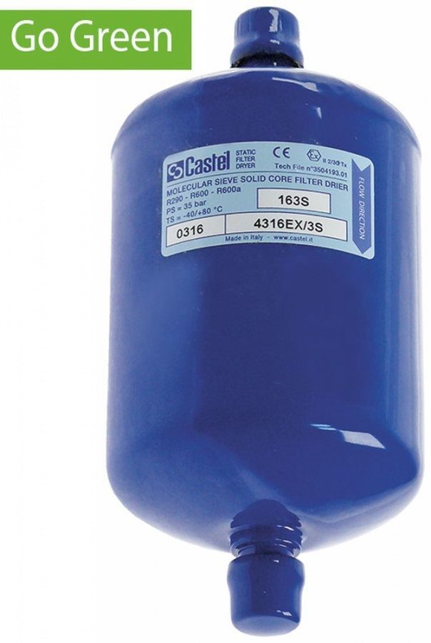 dryer type 4316V/3S connection ODS 3/8"-ODM 1/2" 250 cm³ p max 35 bar -40 +80°C