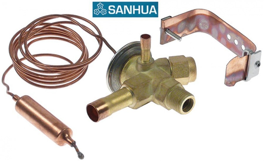 valva de expansiune SANHUA tip RFKA03E-3.4-02, intrare 3/8", pentru agent frigorific R404a/R507 - 750675