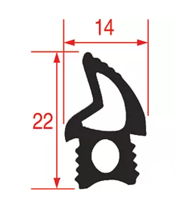 Garnitura pentru usa cuptor, lungime 2140 mm - 764216