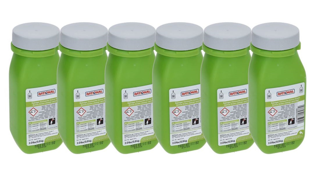 Set de 6 doze detergent Active Green Cleaner Cartridge RATIONAL 56.01.912, pentru cuptoare iCombi Pro cu iCareSystem AutoDose