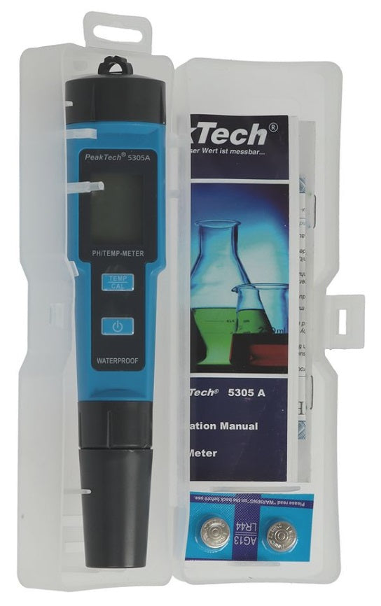 Trusa pH metru pH 0-14pH, temp. 0-80°C, rezolutie 0,1, cu solutii pentru calibrare - 800009
