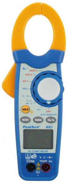 Ampermetru tip cleste PEAK TECH 1610, display cu 4 caractere, Auto-Range 0,1mV-600V - 800019
