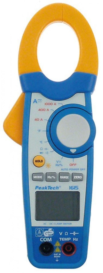 clamp ampere meter PEAK TECH type 1615 display range  Auto-Range 0,1mV-600V 0,1mV-600V