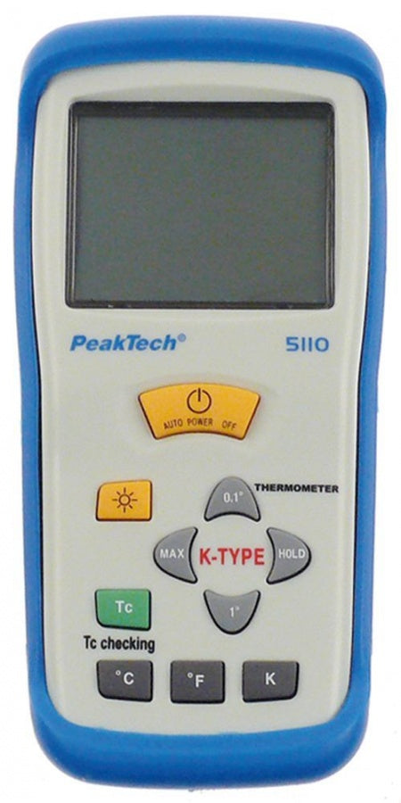 temperature meter PEAK TECH 5110 incl. wire probe measurement unit°C/°F -50 up to 1300°C probe K