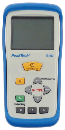 temperature meter PEAK TECH 5110 incl. wire probe measurement unit°C/°F -50 up to 1300°C probe K