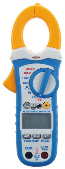 clamp ampere meter PEAK TECH type 1650 display range  HOLD,PEAK 1mV-600V 1mV-600V