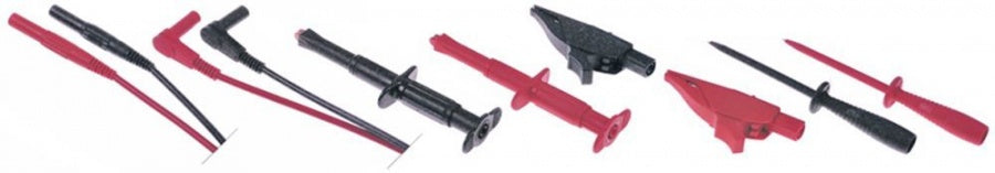 test lead set 8-piece cable material silicone cable length 1000 mm CAT III 1.000V red/black