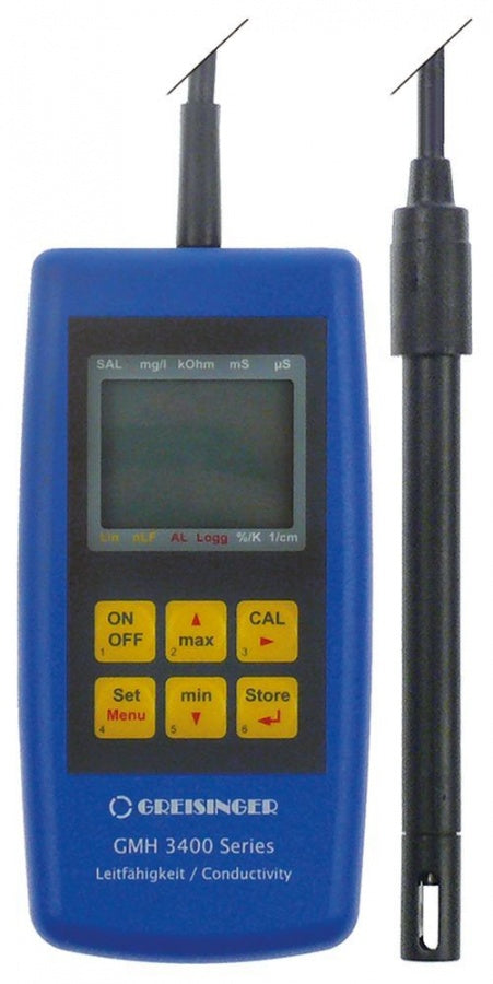 conductivity meter type GMH 3431 measuring range 0µS/cm-200mS/cm 0-85°C