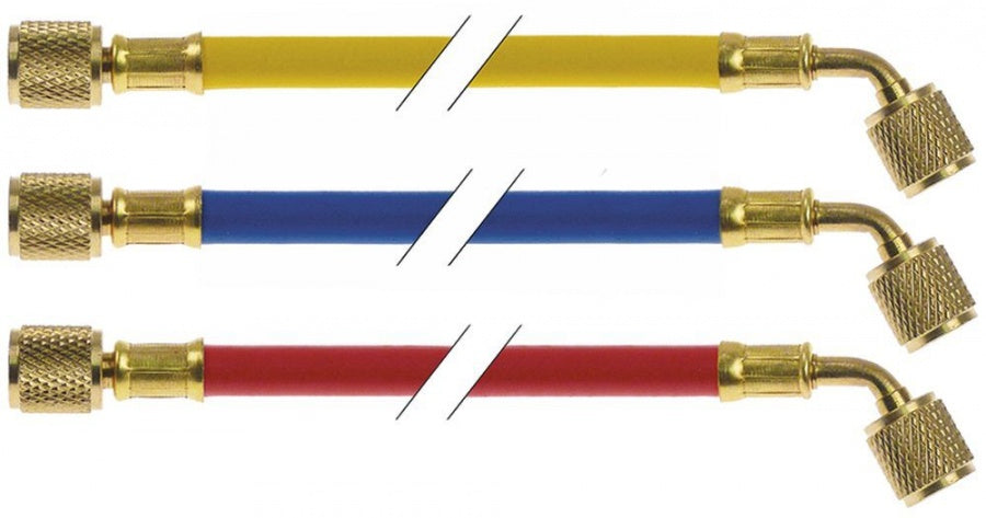 hose set 3-piece L 1500 mm R410a blue/yellow/red connection 1: 5/16" SAE connection 2: 5/16" SAE