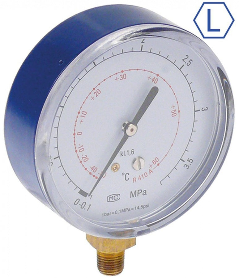manometer 1/8" NPT ø 80mm R410a LOW