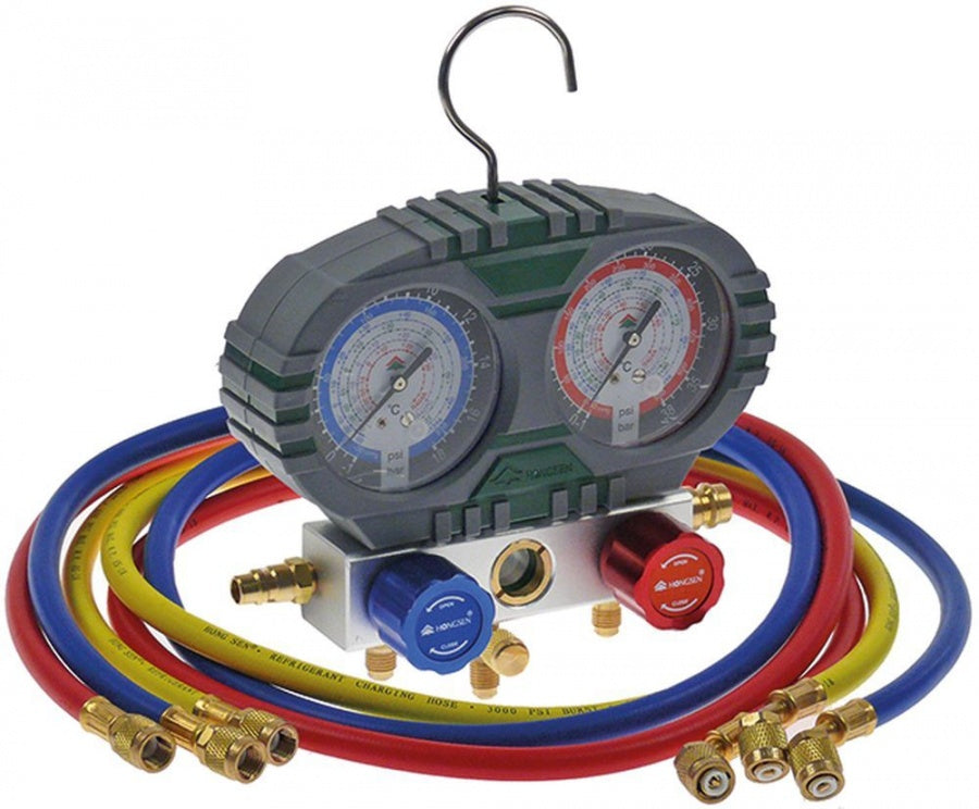 manifold 2-way model HS-S36F ø 80mm R22/R134a/R404 1/4" SAE 3000PSI