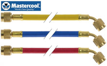 Set de 3 furtune incarcare freon, 1500 mm, Mastercool, rosu, galben, albastru, pentru agent frigorific R12, R22, R502, R507A, R134a, R404a, R407c, P. 50 bari - 800325