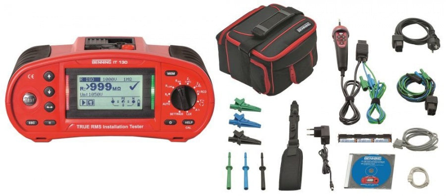 installation tester BENNING IT 130 EN61557 1-7u.10, Din5032-7, FI/RCD type B