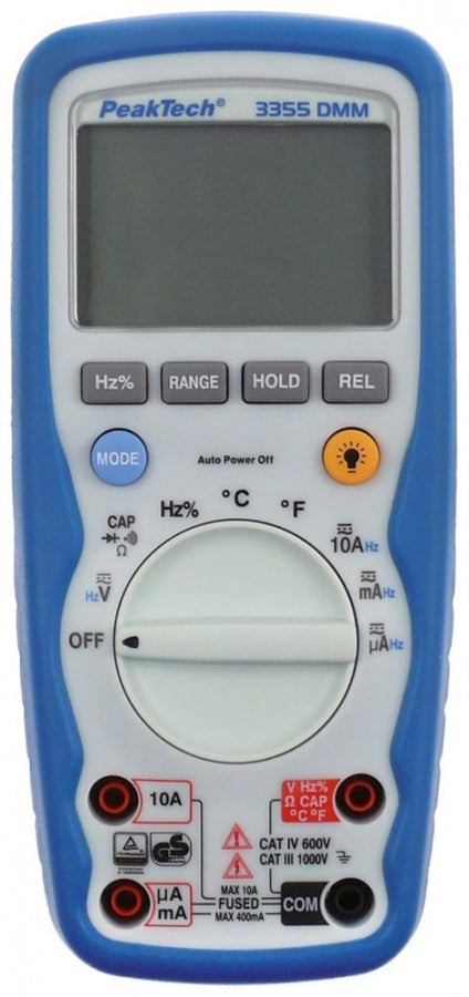 multimeter PEAK TECH 3355DMM display range 4 digits Auto-Range 0.1mV-1000V