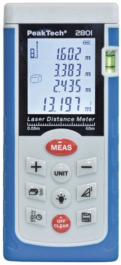Telemetru cu laser PEAK TECH 2801, interval de masurare 0,05-60 m - 800384