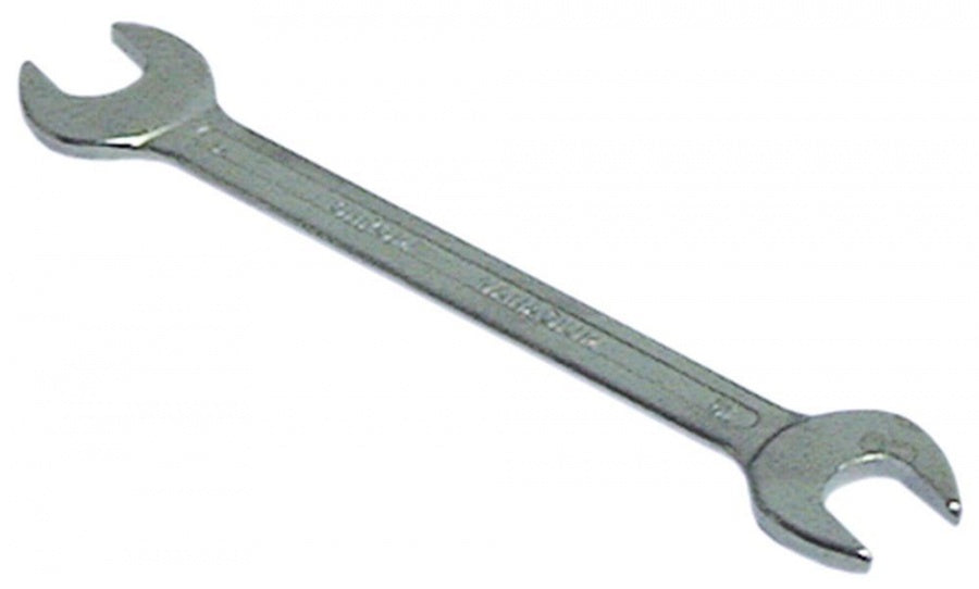 double open end wrench size 12/13mm chrome-vanadium steel, chrome-plated