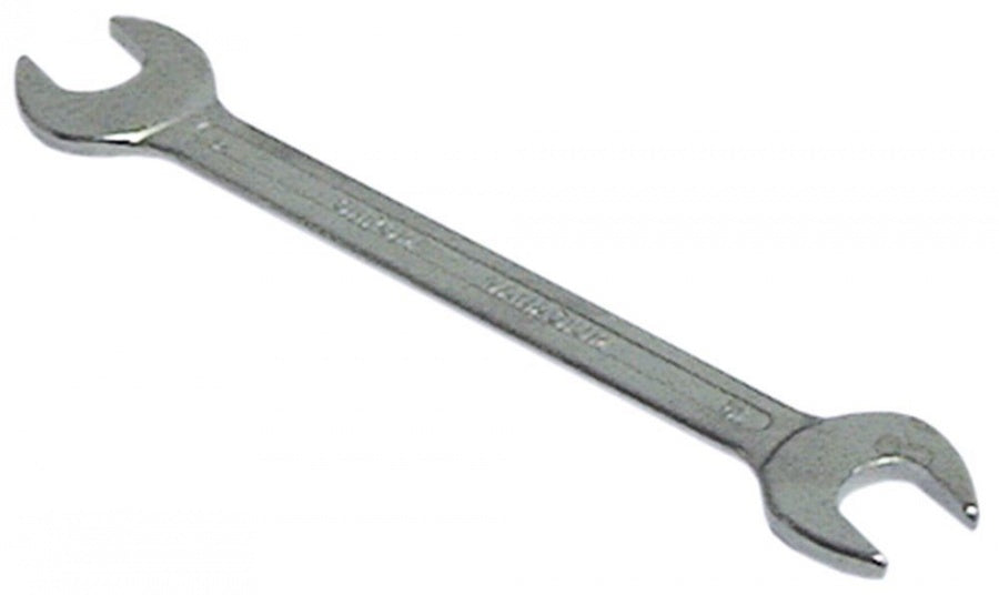double open end wrench size 16/17mm chrome-vanadium steel, chrome-plated