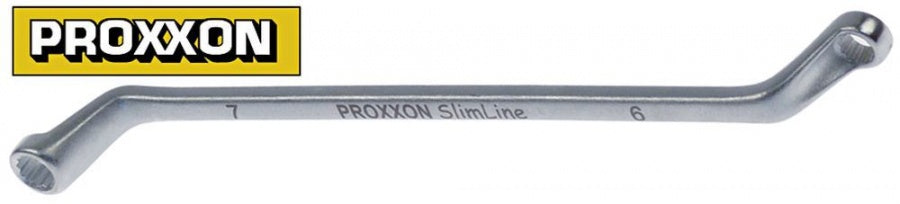 double ring wrench offset size 6/7mm chrome-vanadium steel, chrome-plated