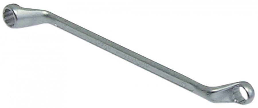 double ring wrench offset size 16/17mm chrome-vanadium steel, chrome-plated