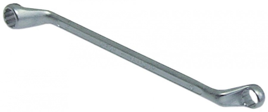 double ring wrench offset size 17/19mm chrome-vanadium steel, chrome-plated