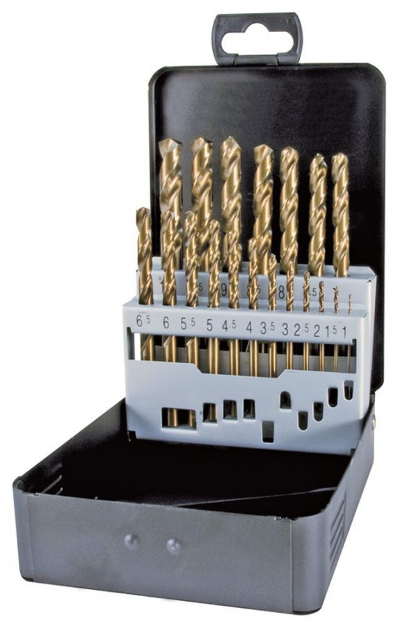 twist drill bit set HSS Co 5 19-piece ø 1-10mm L 34-133mm