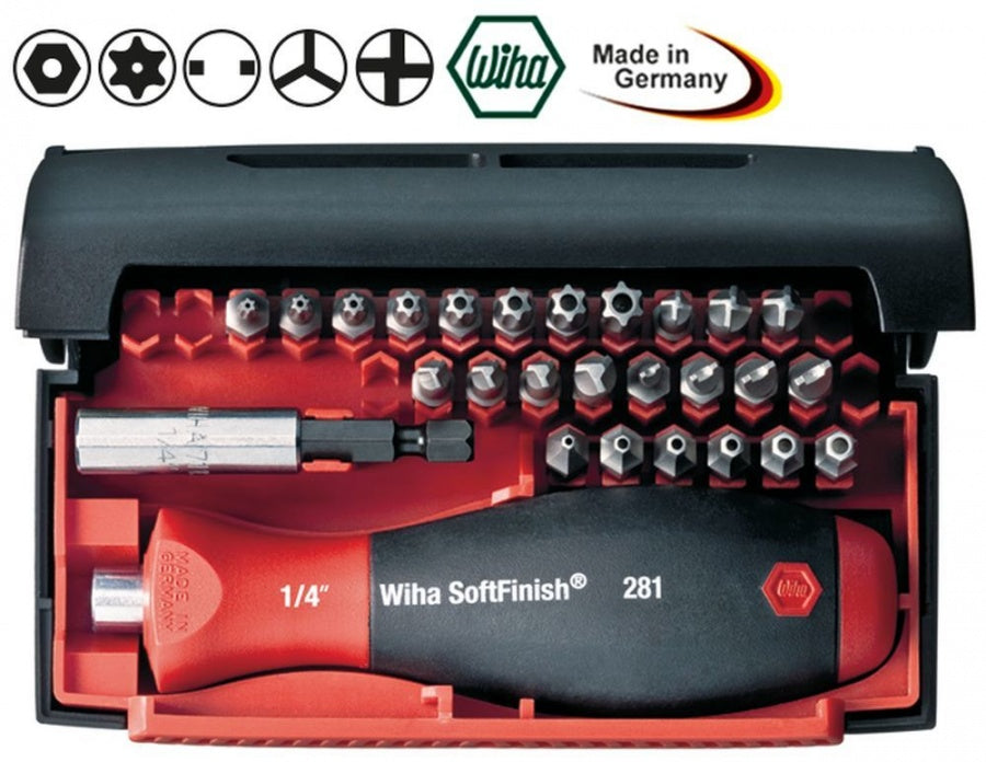 bit set for safety bits Torx & Inbus with bore/Tri-Wing/Torq/Spanner
