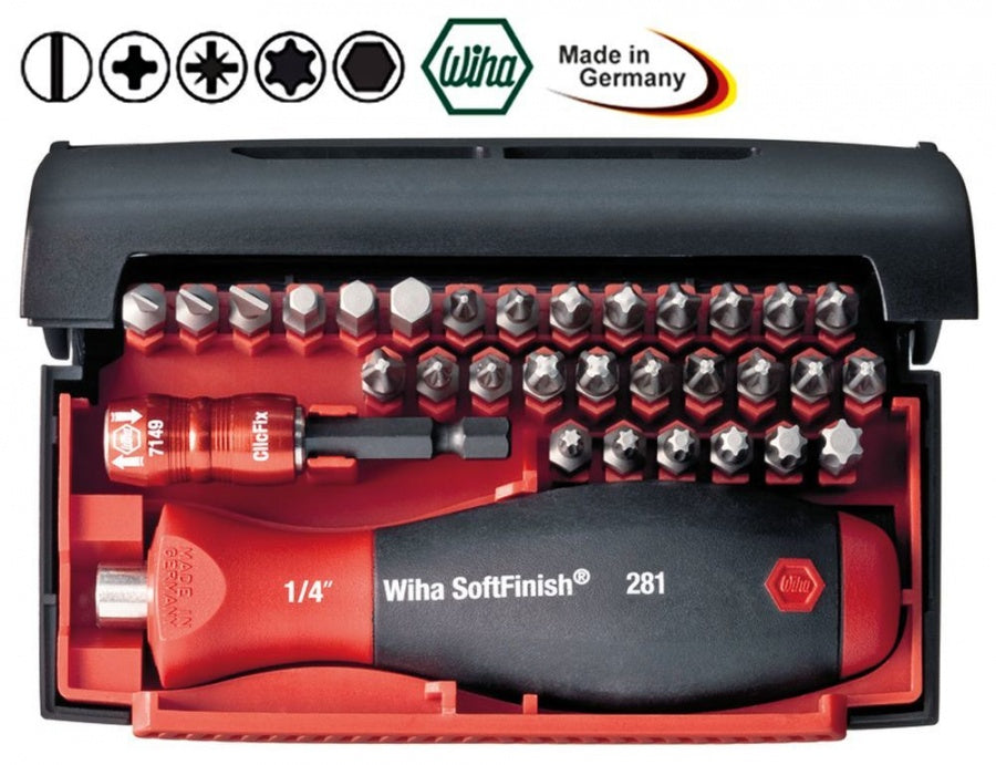 bit set for standard bits slotted/Phillips/pozidriv/torx/hexagonal 32-piece