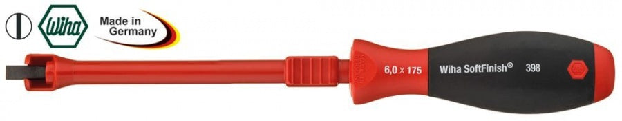 screw-holding screwdriver slotted size 0,5x3,0mm blade length 100mm total length 211mm WIHA