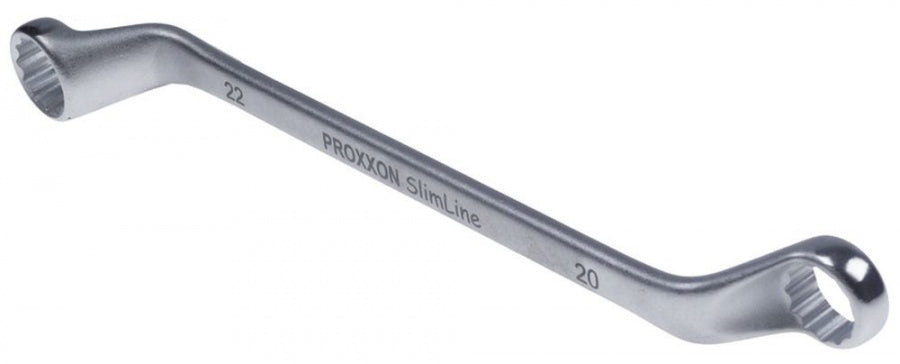 double ring wrench offset size 20/22mm chrome-vanadium steel, chrome-plated