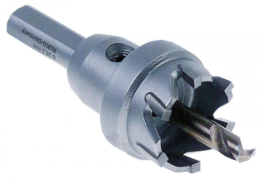 hole saw ø 28mm hard metal thickness up to 4,0mm DOC up to max. 10mm shaft ø 10mm