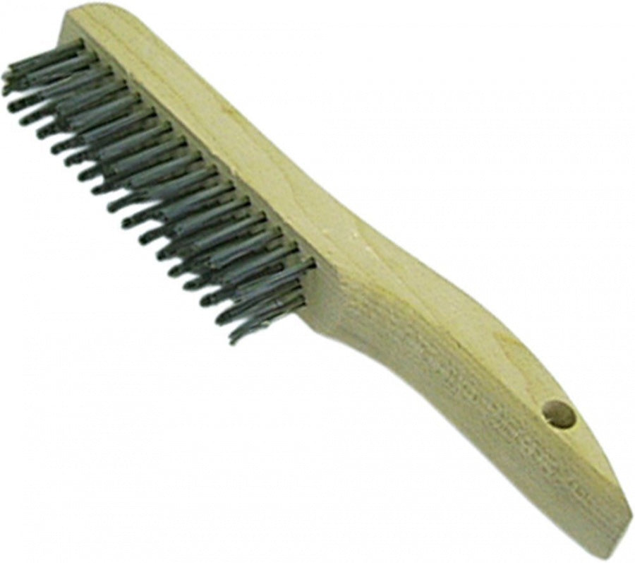 wire brush W 20 mm brush length 125 mm 4 row total length 250 mm SS wire smooth