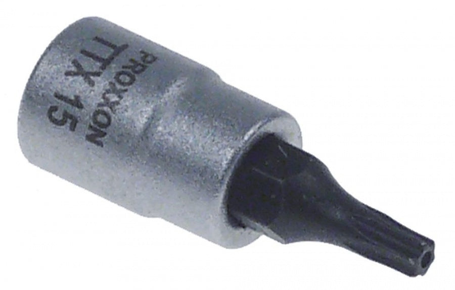 torx bit socket 1/4" size TX15 with bore