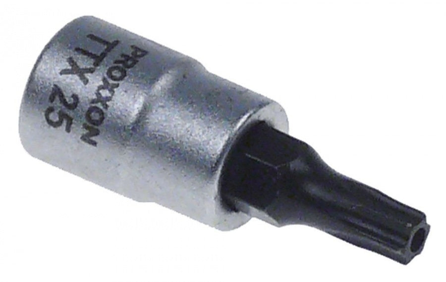 torx bit socket 1/4" size TX25 with bore