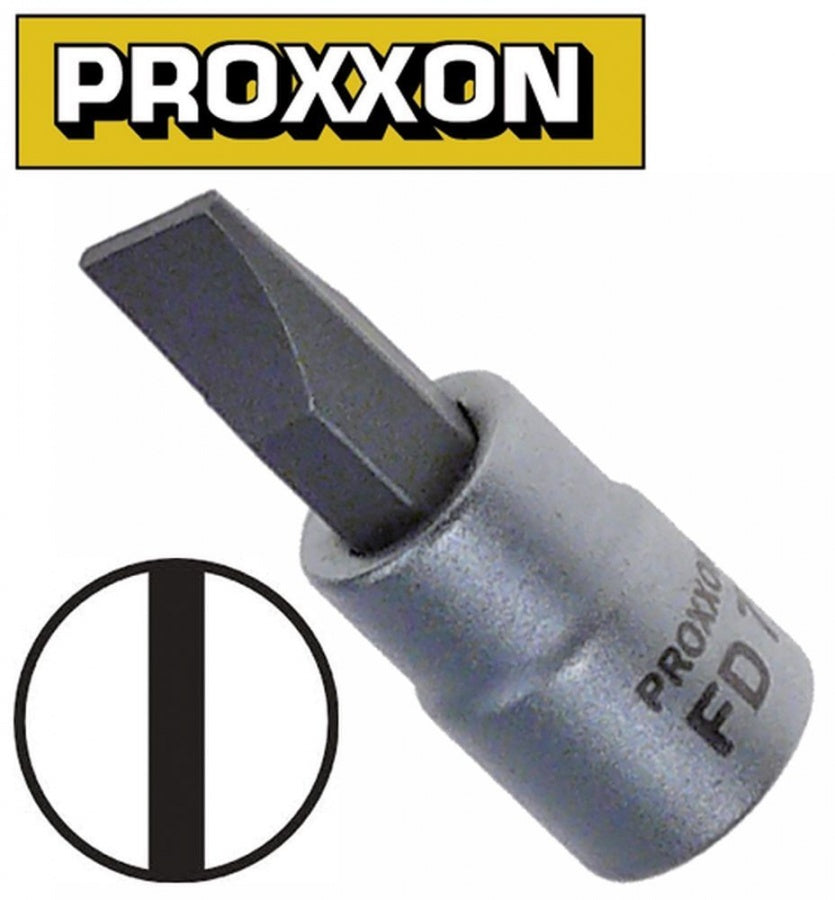 slotted bit socket 1/4" size 7,0mm