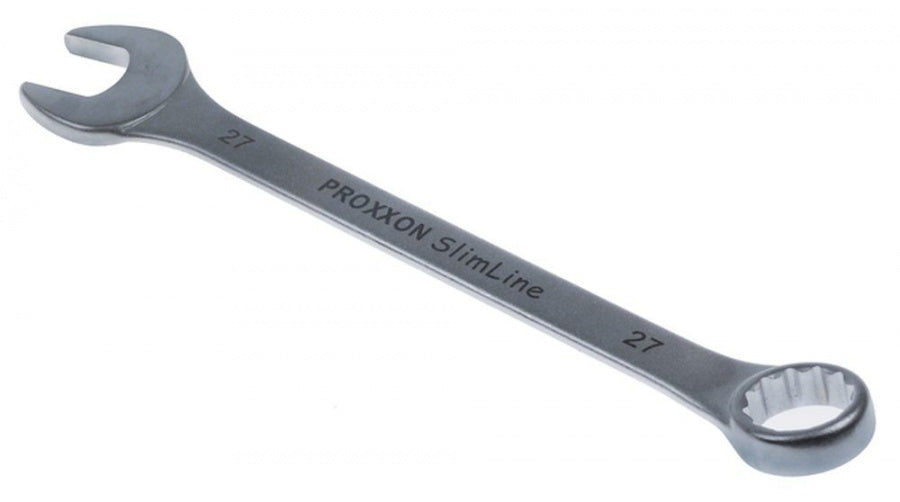 combination wrench size 27mm chrome-vanadium steel, chrome-plated
