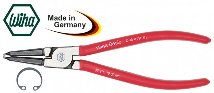 Cleste drept pentru inel de siguranta elastic - seeger de interior, DIN ISO 5256 C, diam. ø 19-60 mm, L 180 mm - 801502
